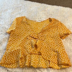 Orange dress top. Needs to be work over a tank top